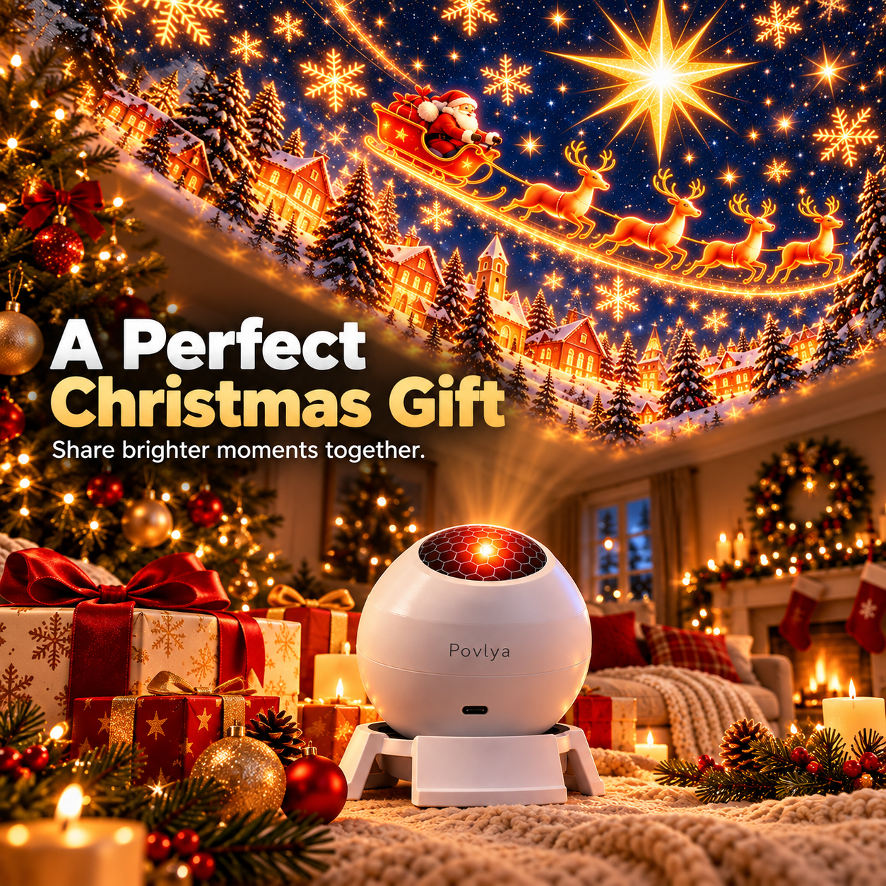 🎄 NoelGlow – Christmas Projection Light ✨ Light Up the Holiday Magic