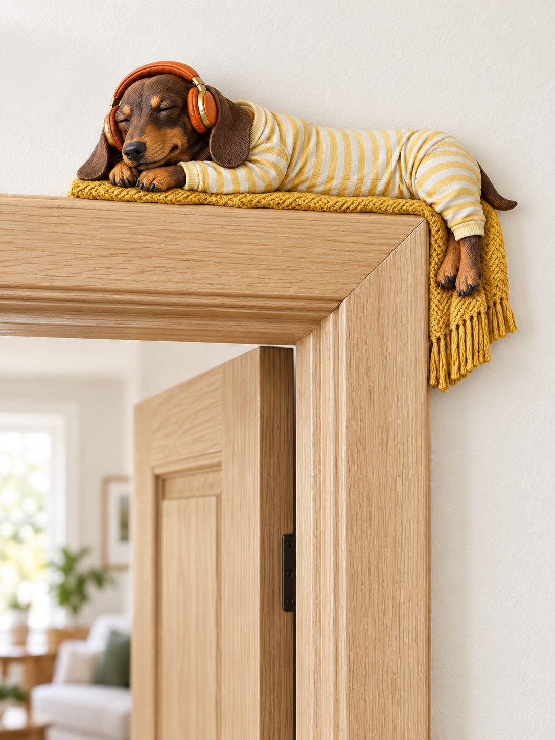 DoxieDoze – Sleeping Dachshund Door Topper