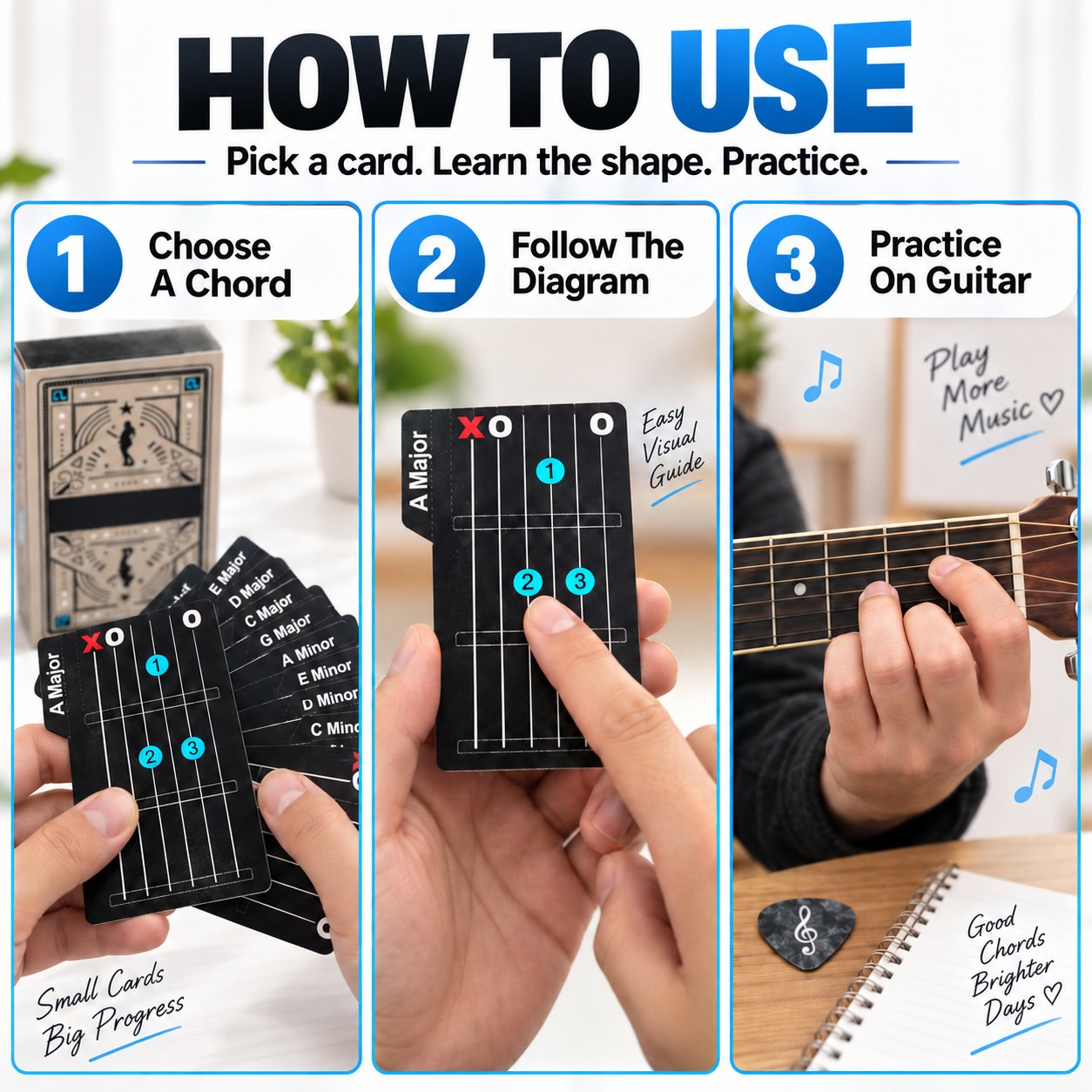 🎸✨ ChordDeck – Guitar Chord Learning Cards for Faster Chord Practice