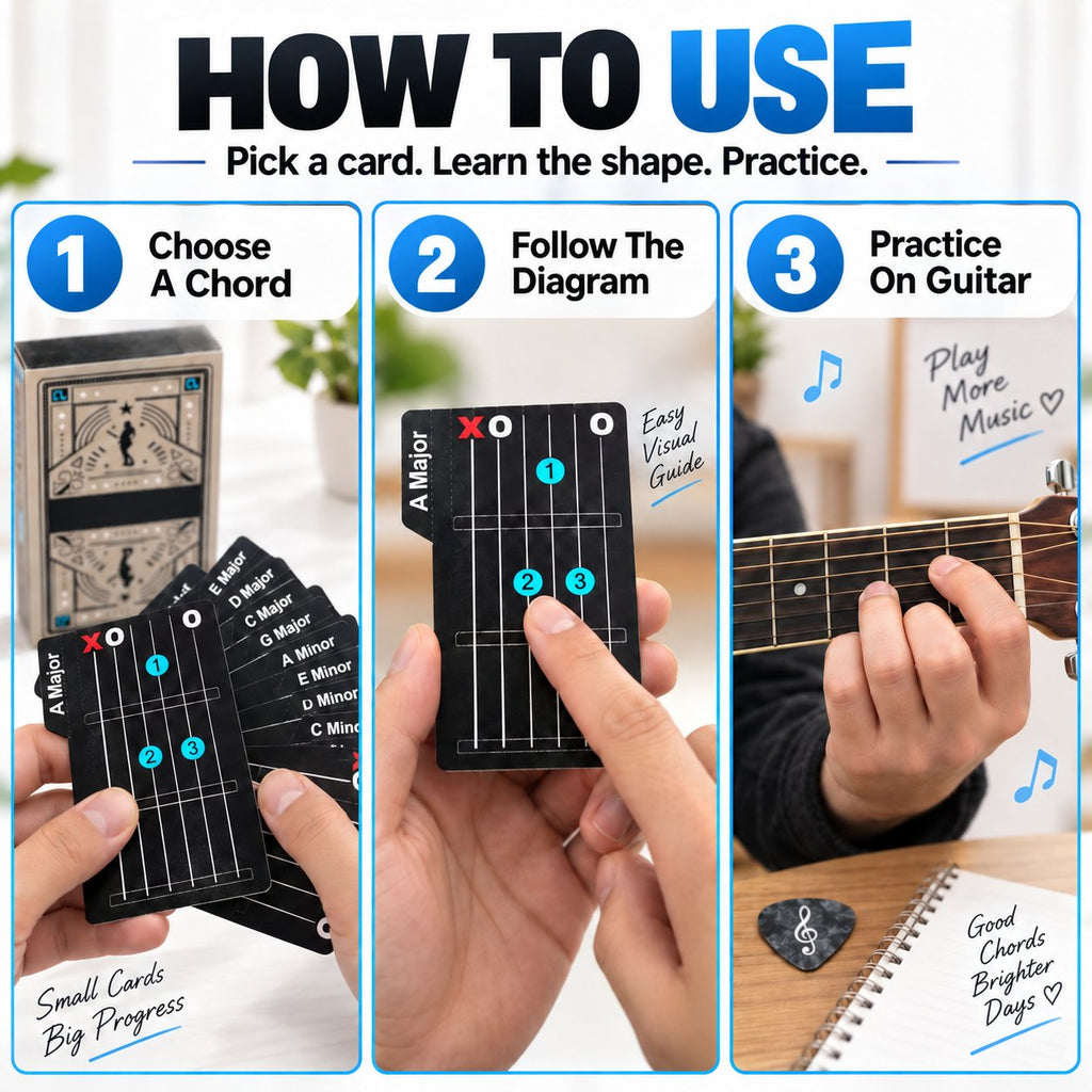 🎸✨ ChordDeck – Guitar Chord Learning Cards for Faster Chord Practice