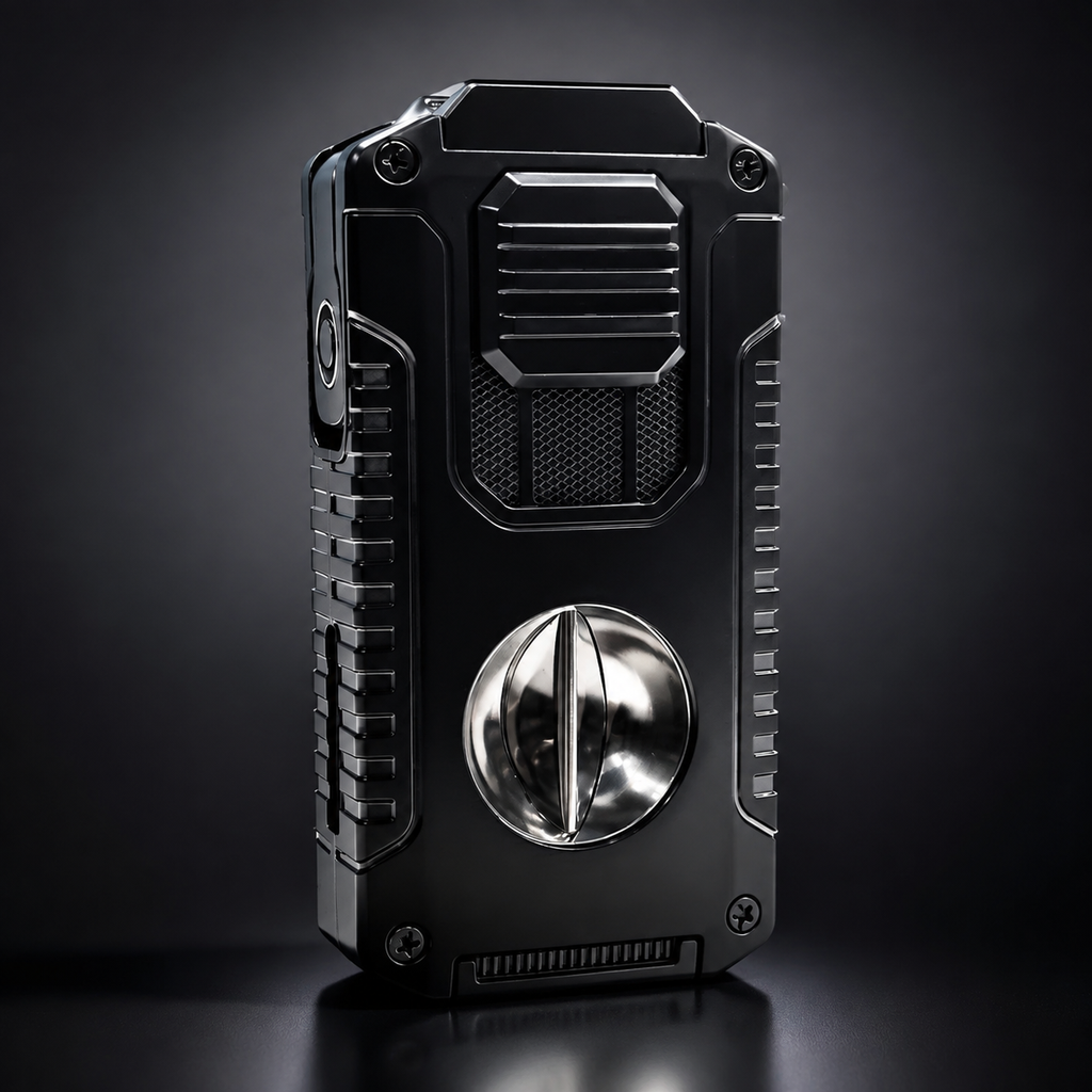 TriFlame – Vintage-Inspired Refillable Triple Torch Lighter with Built-In Tools