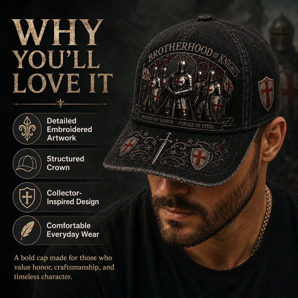 ⚔️ HonorBound – Knights Templar Cap