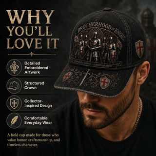 ⚔️ HonorBound – Knights Templar Cap