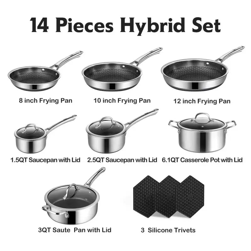 HybridChef – Stainless Steel Hybrid Cookware Set