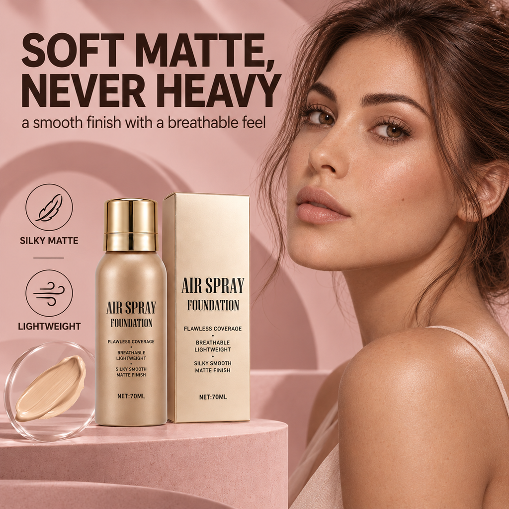 AirVeil – 💄✨ Air Spray Foundation with Flawless Full Coverage, Waterproof & Sweatproof 💋💖