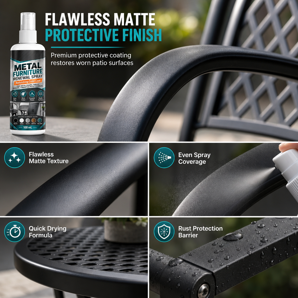 🛠️MetalRevive – Fast-Drying Furniture Color Touch-Up Spray Paint for Metal Furniture