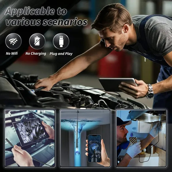 🔥🔎 Plug-and-Play Endoscope Camera - Compatible with Android for Direct Connection