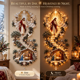 HeavenGlow – ✨ ✨ Jesus & Angel Christmas Wall Hanging✝️
