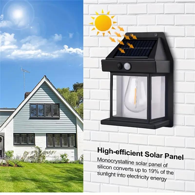 GlowGuard – 4-Pack Solar Outdoor Wall Lights with Motion Sensor