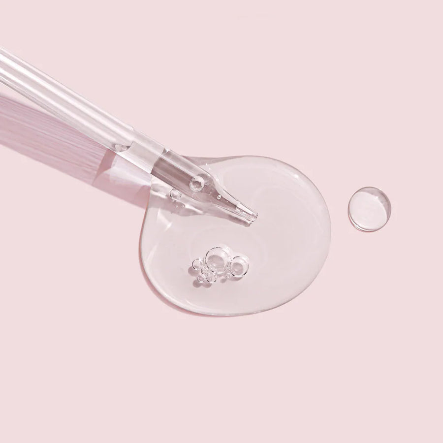 Clear water-gel serum texture
