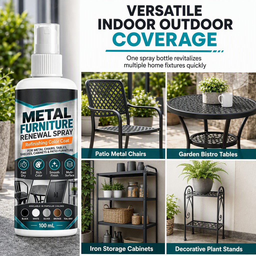 🛠️MetalRevive – Fast-Drying Furniture Color Touch-Up Spray Paint for Metal Furniture