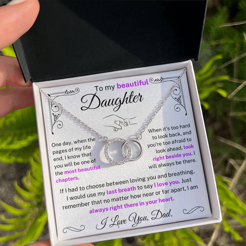 EverCircle – Interlocking Circles Necklace for Daughter with Message Card