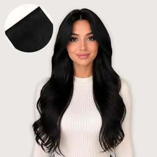 Yilite (#1) Jet Black Tape Weft Hair Extensions