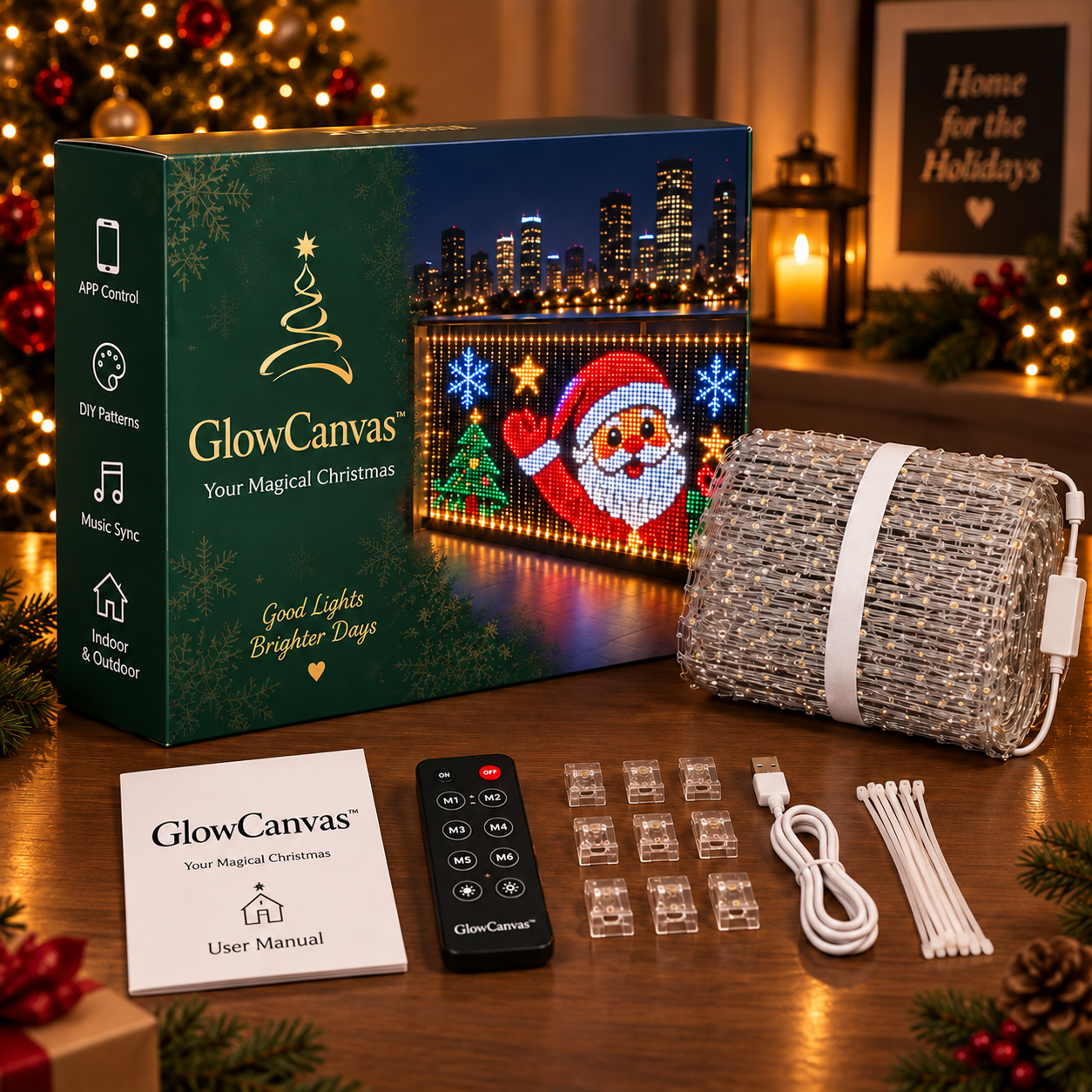 🎅💡PixelCurtain – Smart Christmas Curtain Lights with App-Controlled DIY Animated LED Display