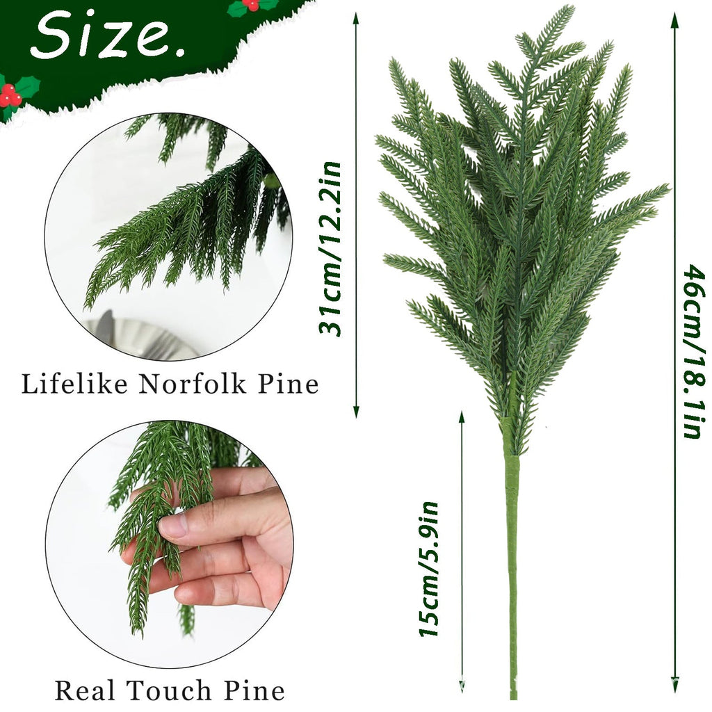 GlowPine – Pre-Lit Christmas Evergreen Pine Picks, Set of 5