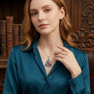 TrinityHeart – Celtic Birthstone Trinity Knot Necklace, a Symbol of Faith, Love & Forever