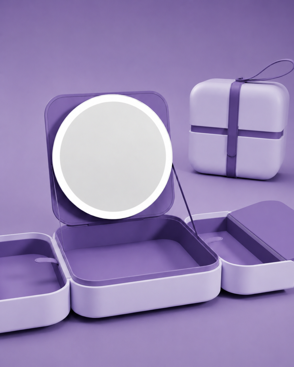 GlowCase – Travel Makeup Bag with Built-In LED Mirror