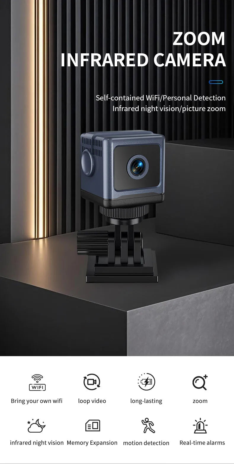 CubeGuard – 📶 Smart WiFi Security Camera, 1080P HD, 🌙 Night Vision & 🚨 Motion Detection