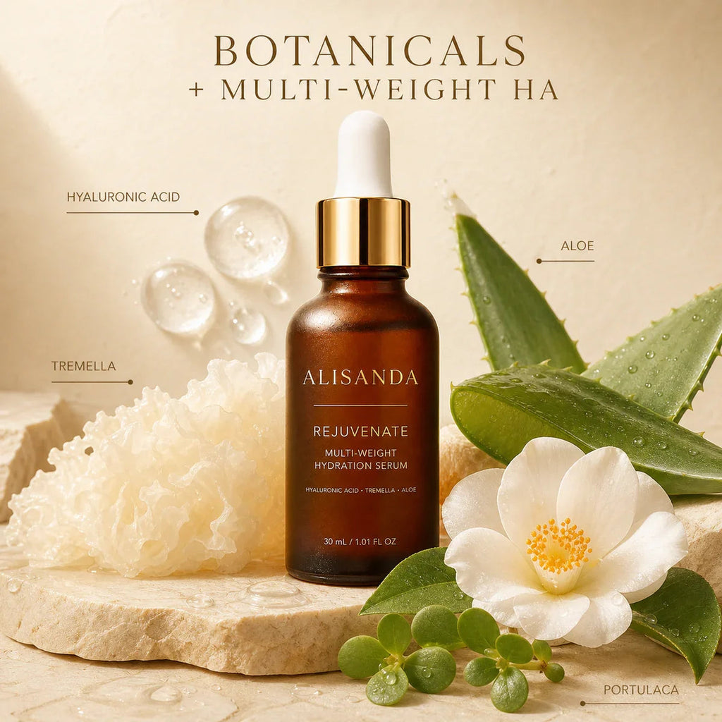 DewLayer – Multi-Weight Hyaluronic Hydration Serum with Tremella & Aloe, 30 mL