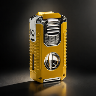 TriFlame – Vintage-Inspired Refillable Triple Torch Lighter with Built-In Tools