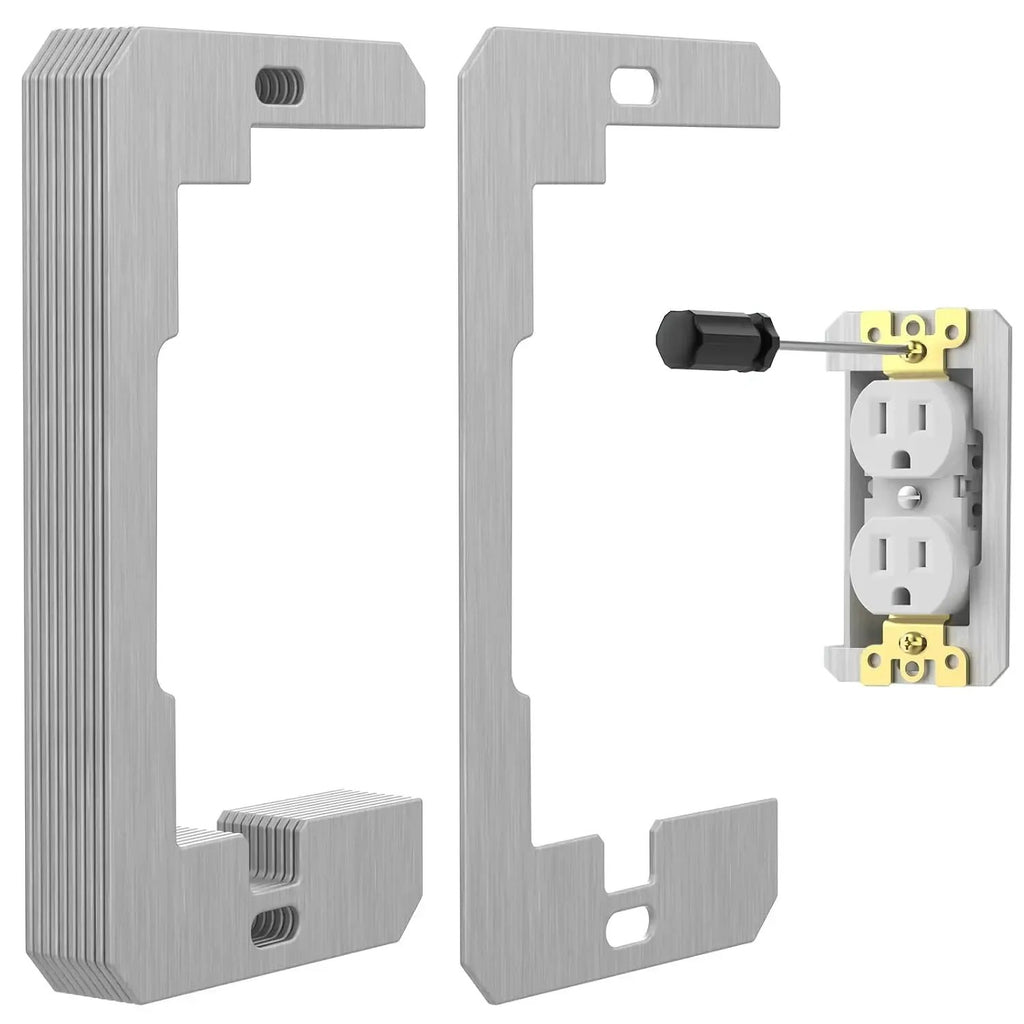 FlushFit – Galvanized Metal Electrical Outlet Spacers, 1 Set of 10