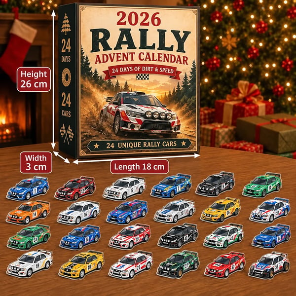 🏎️ 2026 Rally Racing Advent Calendar – 24 Days of Dirt & Speed, 24 Collectible Rally Cars