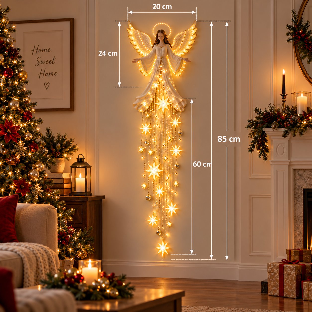 HaloFall – Angel Blessing Starfall Christmas Wall Light