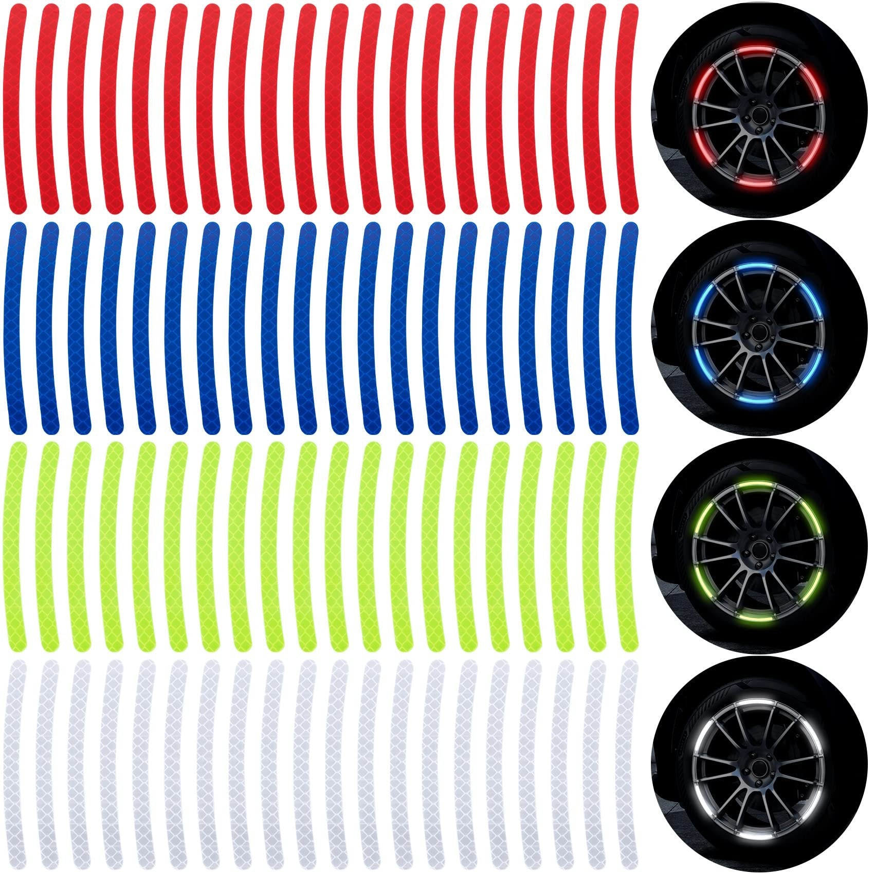 RimGlow – 20 PCS Creative Reflective Wheel Hub Rim Stickers
