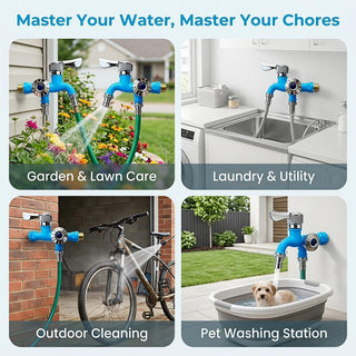💧 TwinTap – Dual-Outlet Faucet with Two Independent Water Connections for Laundry, Garden & Everyday Cleaning
