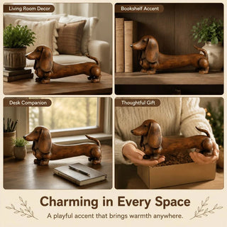 DoxieCharm – Dachshund Decor Figurine for Shelves & Tabletops