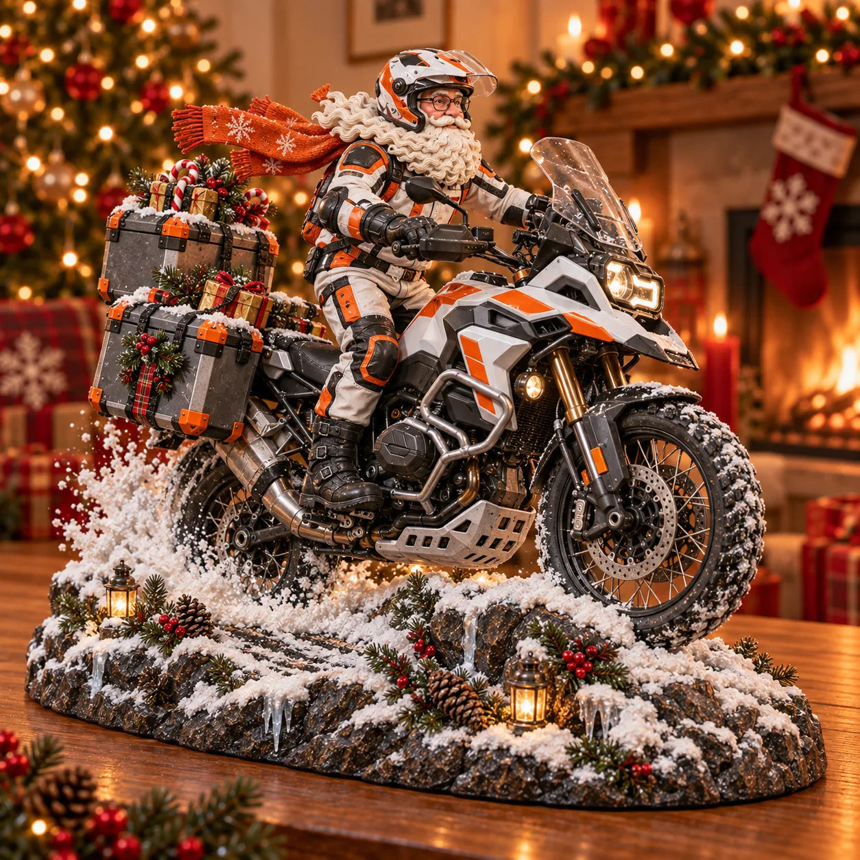SantaRider – 🏍️🎅 Santa’s Ride Home Christmas Motorcycle Keepsake💨
