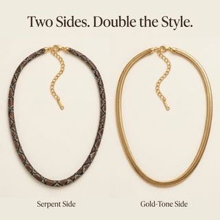 SerpentGleam – Reversible Statement Necklace