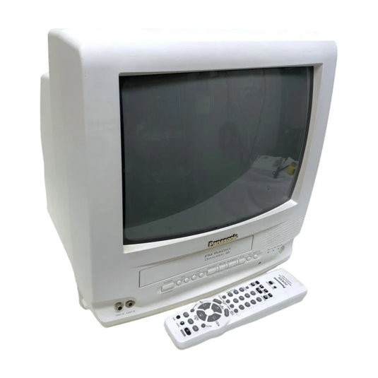 RetroDeck – Panasonic 13" CRT TV & VHS VCR Combo for Retro Gaming, with Remote Control