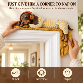 DoxieDoze – Sleeping Dachshund Door Topper