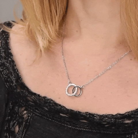 EverCircle – Interlocking Circles Necklace for Daughter with Message Card
