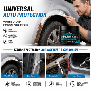 RustRevive – ✨🥳🥳💞🔧🏠 Metal Rust Protection Black Repair Paste for Gates, Railings & Tools 🛡️✨