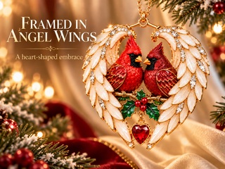 ❤️WingMemory – 2026 Angel Wing Heart Christmas Ornaments