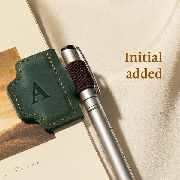 🔥Personalized Magnetic Leather Pen Holder Bookmark