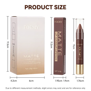 CocoaGlide – Matte Brown 2-in-1 Waterproof Lipstick💄