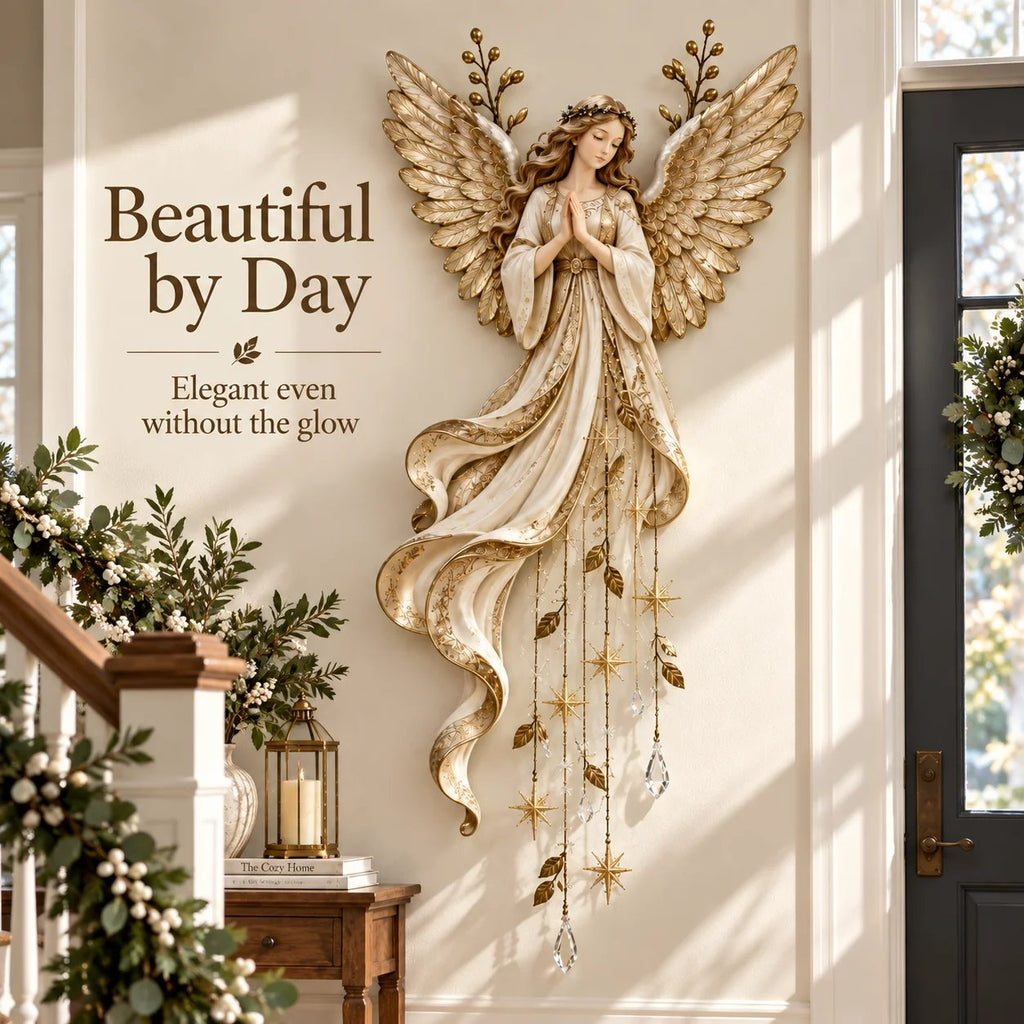 HaloCascade – ✨✨Guardian Angel Starfall Lighted Faith & Blessing Christmas Wall Decor✨