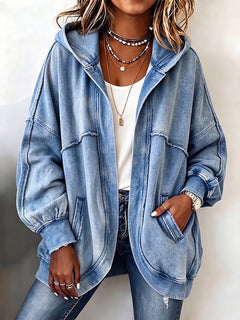 FadeHaven – 🎁🎉 Cozy Vintage-Washed Hooded Sweatshirt Jacket