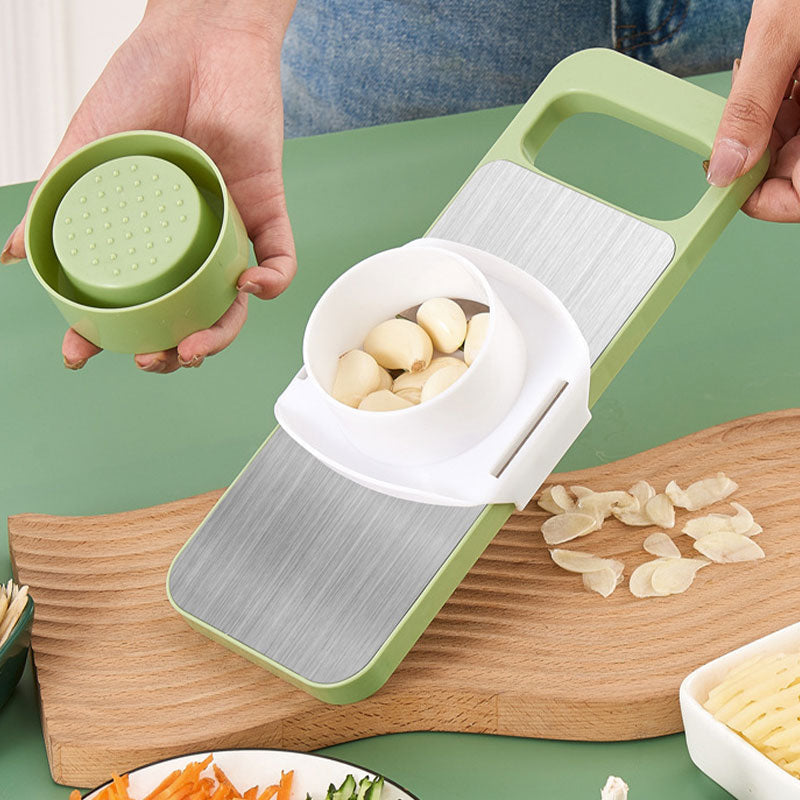 🔪 PrepBlade – Multifunctional Vegetable Chopper with Hand Guard, 5 Blades & Non-Slip Base
