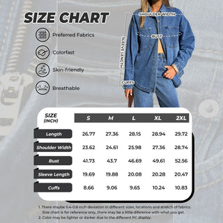 DenimDrift – Women's Oversized Denim Shirt Jacket for Casual Streetwear