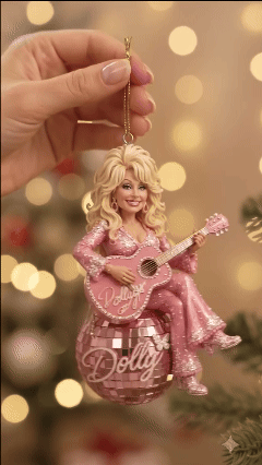 DiscoLegend – 🎄✨ Country Legend Tribute Christmas Ornament, a Timeless Keepsake for Fans