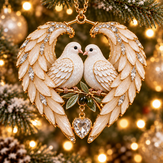 ❤️WingMemory – 2026 Angel Wing Heart Christmas Ornaments