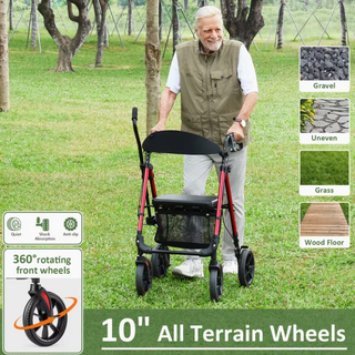 StrideEase – Foldable Rollator Walker with Seat, Lightweight for Seniors 🔥🔥🔥🔥