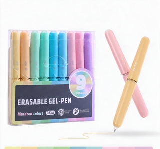 PastelGlide – 🏆✨ 9-Color Erasable Gel Pen Set