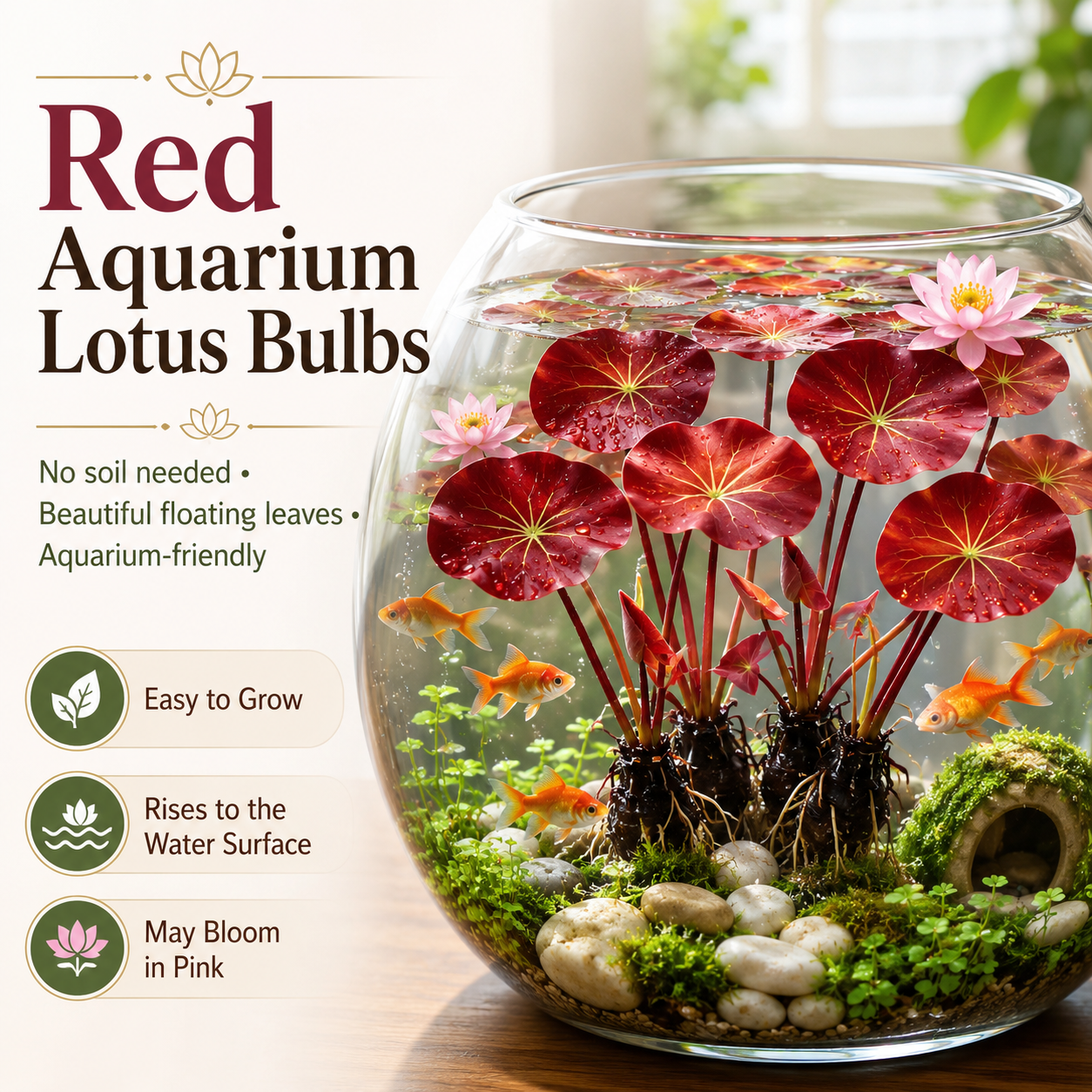 AquaLotus – 🐟Hydroponic Lotus Roots🌿 Turn Your Aquarium into a Living Garden