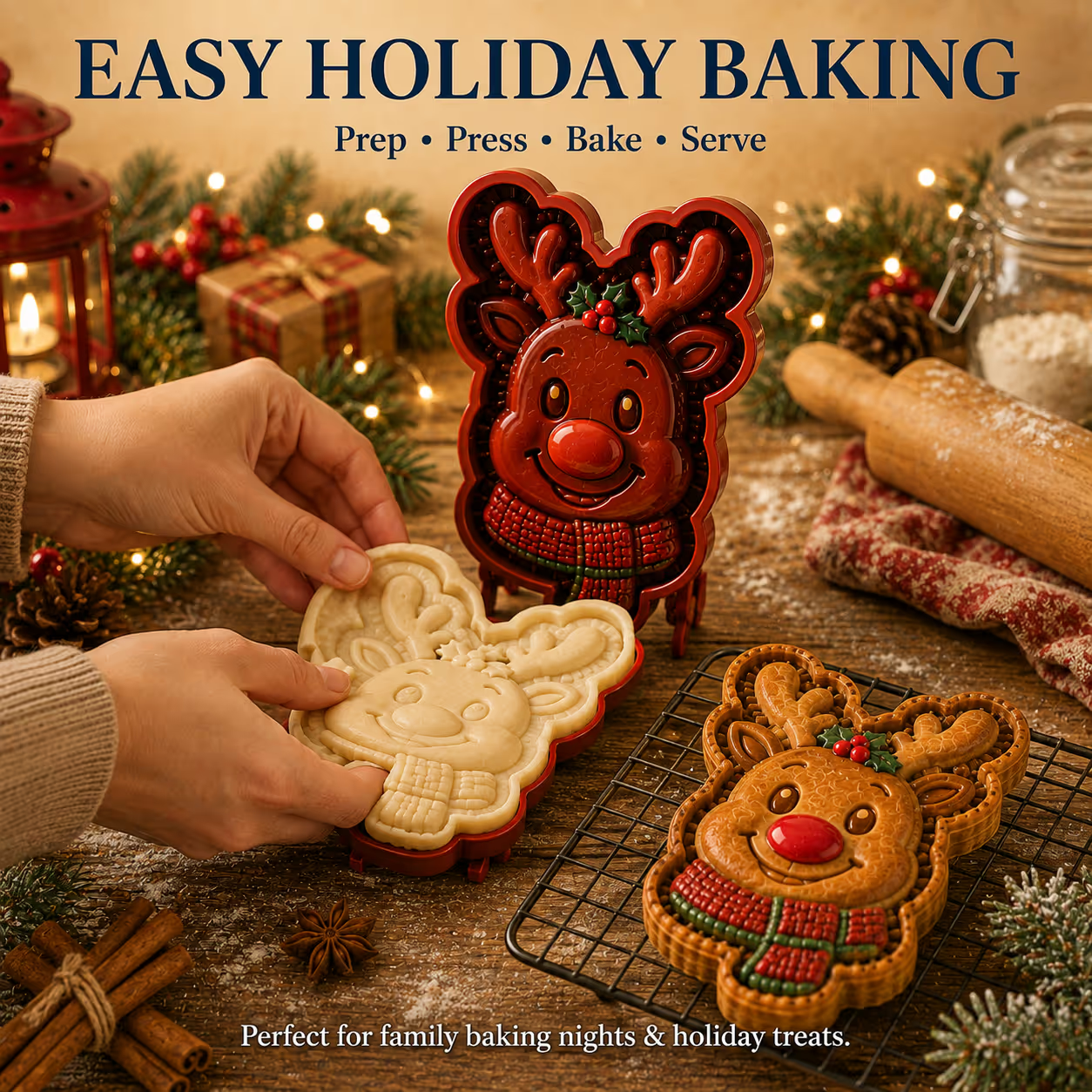 Easy Holiday Baking Christmas Mold