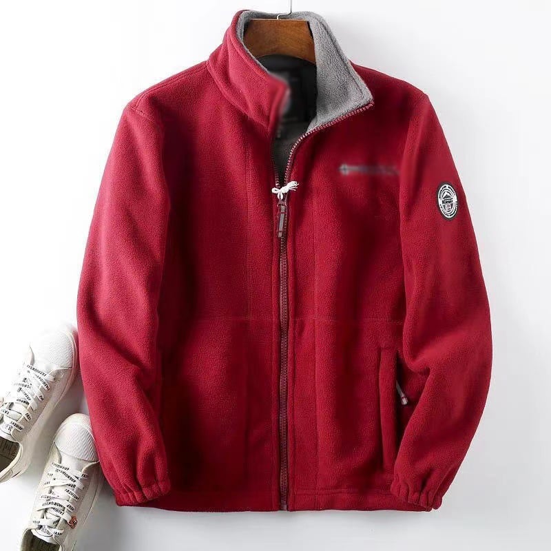 ThermaZip – 🔥 Unisex Full-Zip Stand Collar Reversible Fleece Coat